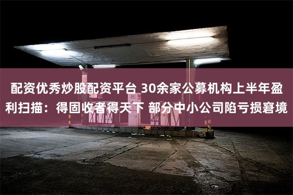 配资优秀炒股配资平台 30余家公募机构上半年盈利扫描：得固收者得天下 部分中小公司陷亏损窘境