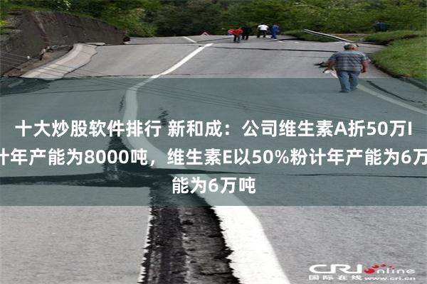 十大炒股软件排行 新和成：公司维生素A折50万IU计年产能为8000吨，维生素E以50%粉计年产能为6万吨