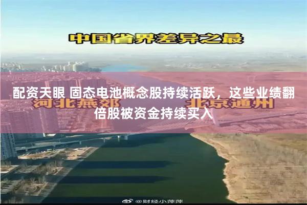 配资天眼 固态电池概念股持续活跃，这些业绩翻倍股被资金持续买入