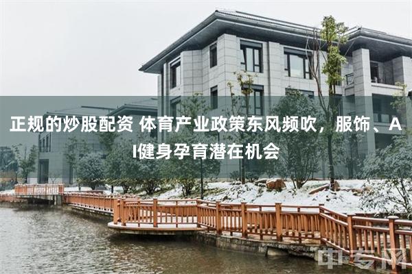 正规的炒股配资 体育产业政策东风频吹，服饰、AI健身孕育潜在机会